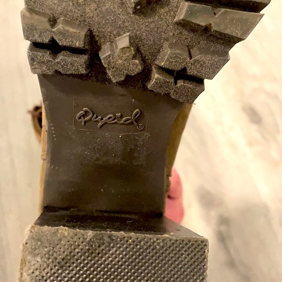 Chunky Platform Combat boots green - Picture 6 of 9